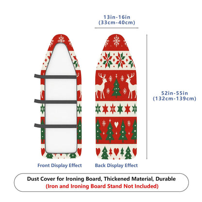 1-Piece Christmas Reindeer Snowflake  Ironing Board Cover, Universal Size, Without Board
