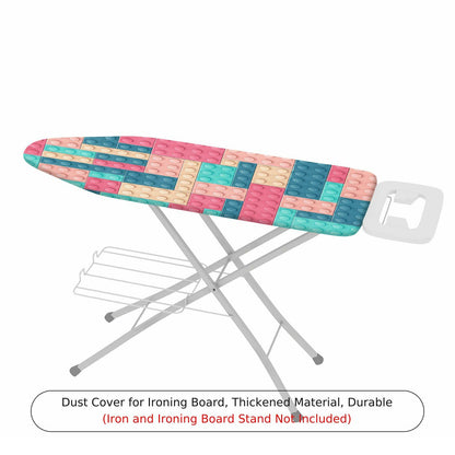 1-Piece Colorful Block Pattern Fun Puzzle  Ironing Board Cover, Universal Size, Without Board