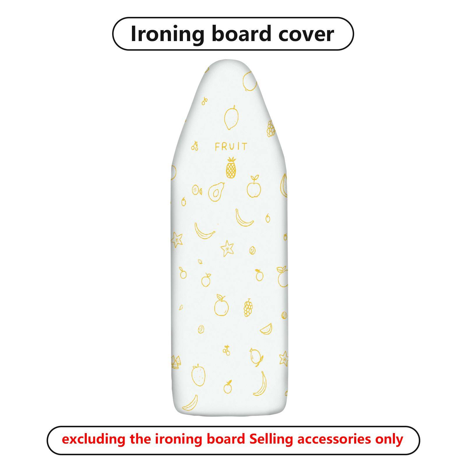 1-Piece Fruit pattern Yellow tone Decorative  Ironing Board Cover, Universal Size, Without Board