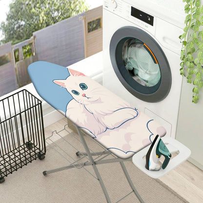 1-Piece Cute Cat Blue Animal  Ironing Board Cover, Universal Size, Without Board