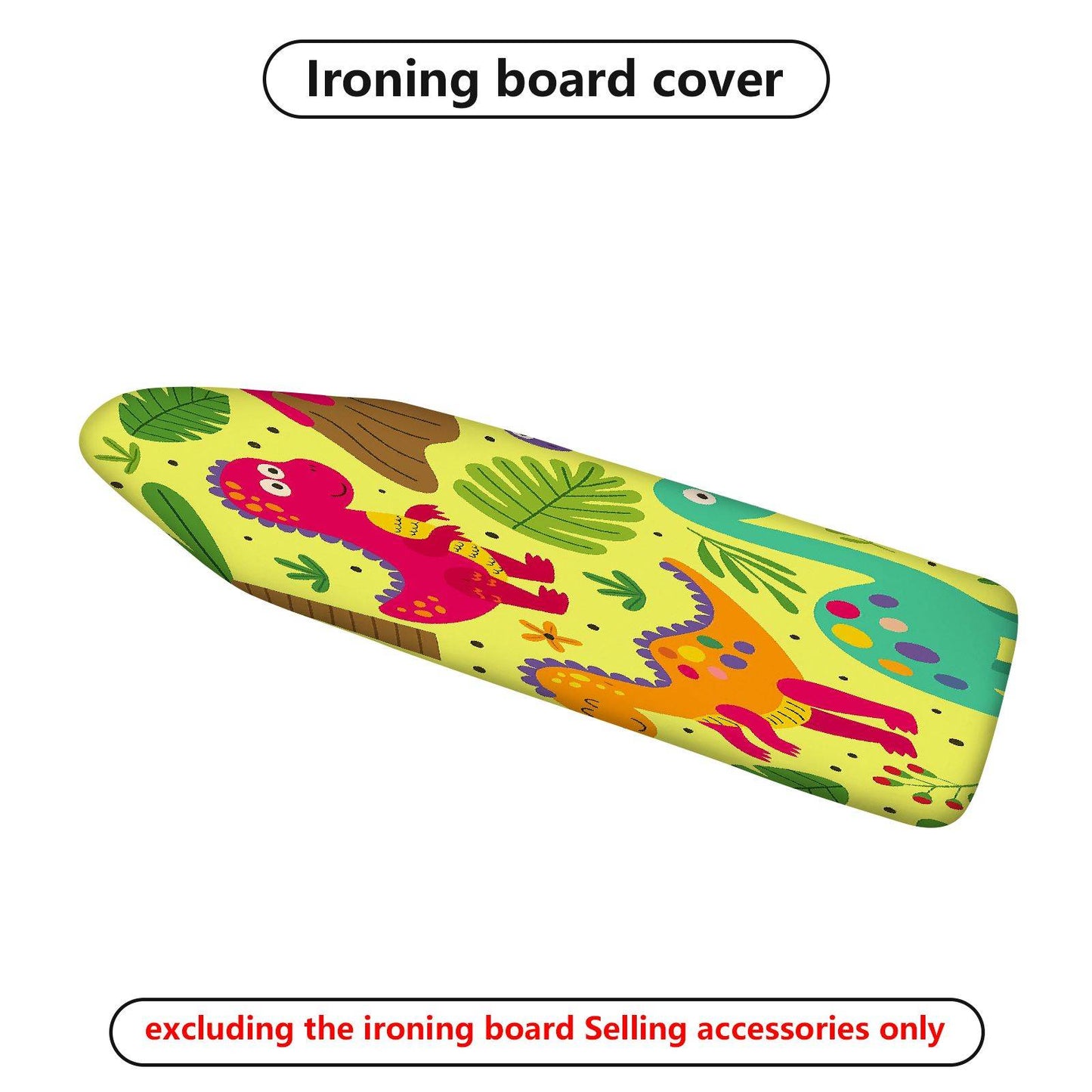 1-Piece Dinosaur Jungle Fun  Ironing Board Cover, Universal Size, Without Board