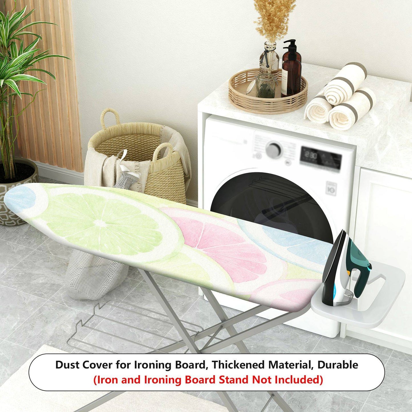 1-Piece Fruit Pattern Citrus Pastel Design  Ironing Board Cover, Universal Size, Without Board