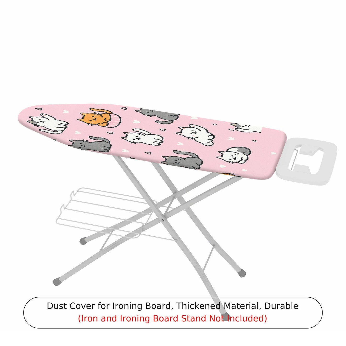 1-Piece Cute Cat Heart Pink  Ironing Board Cover, Universal Size, Without Board