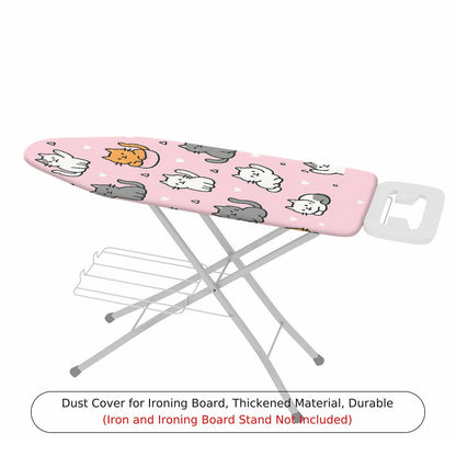 1-Piece Cute Cat Heart Pink  Ironing Board Cover, Universal Size, Without Board