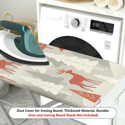 1-Piece Nordic Reindeer Christmas Forest  Ironing Board Cover, Universal Size, Without Board