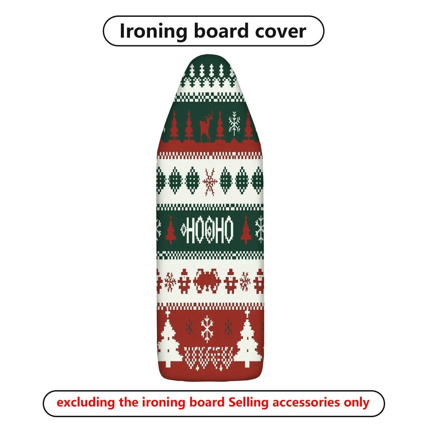 1-Piece Reindeer Christmas Snowflake  Ironing Board Cover, Universal Size, Without Board