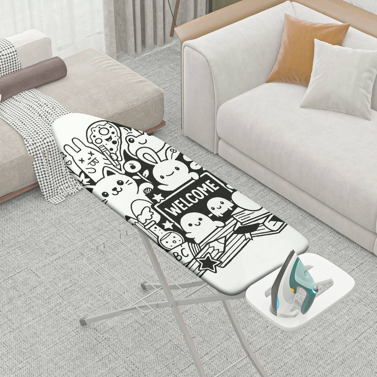 1-Piece Cute  Animal Welcome  Ironing Board Cover, Universal Size, Without Board