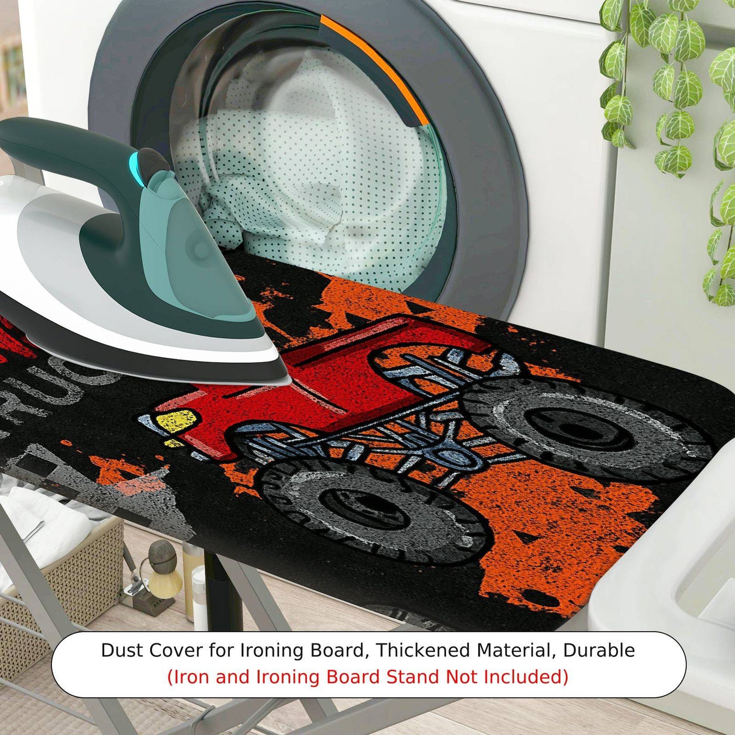 1-Piece Truck Pattern Fun Colorful  Ironing Board Cover, Universal Size, Without Board