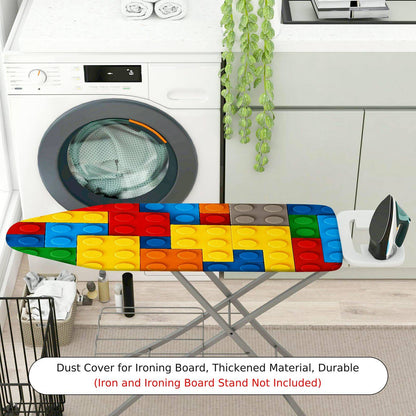 1-Piece Colorful Block Print Fun Creative  Ironing Board Cover, Universal Size, Without Board