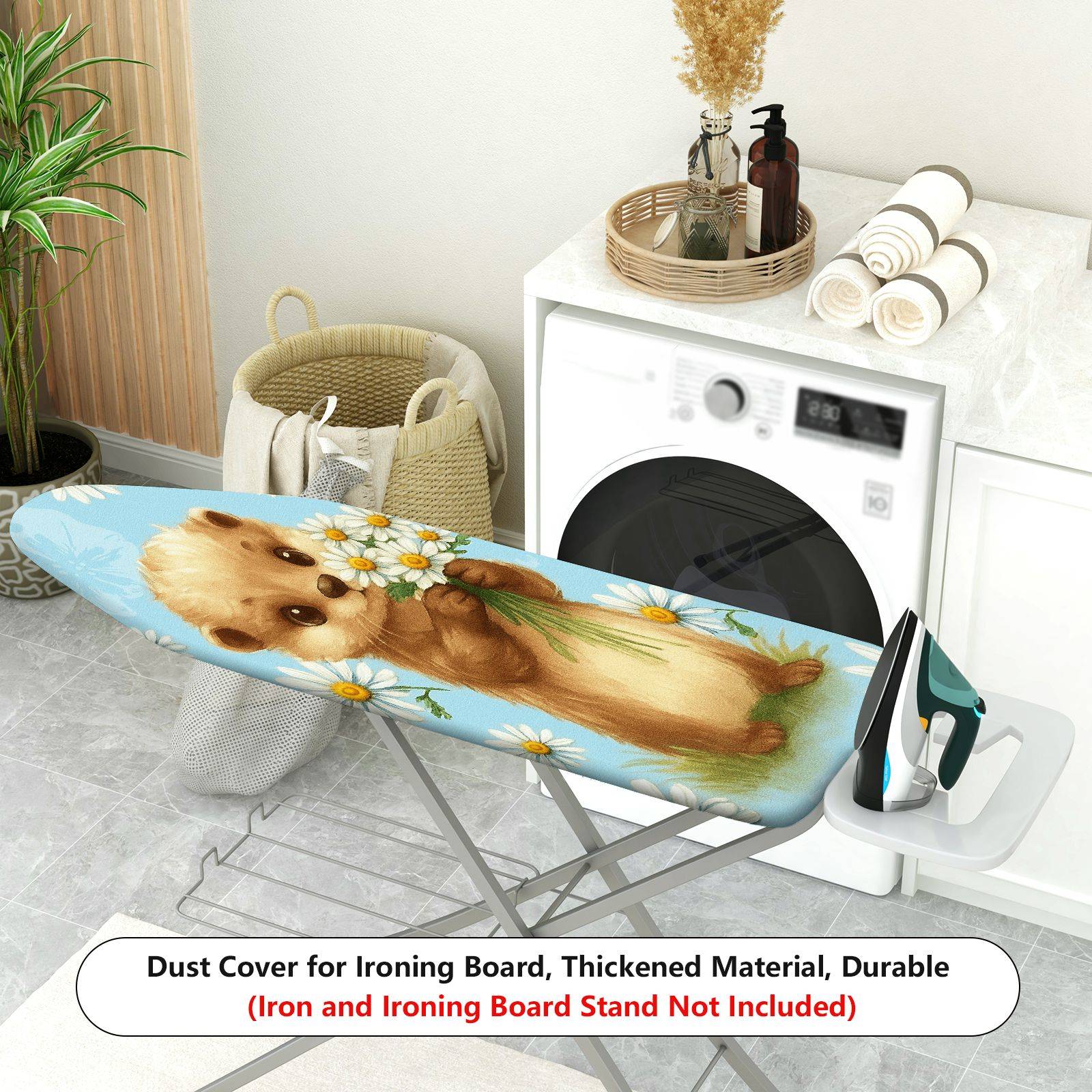 1-Piece Cute Flower Animal  Ironing Board Cover, Universal Size, Without Board