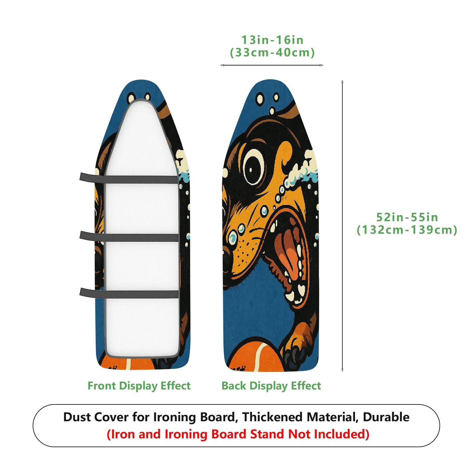 1-Piece Dog Animal Design Fun Pattern  Ironing Board Cover, Universal Size, Without Board
