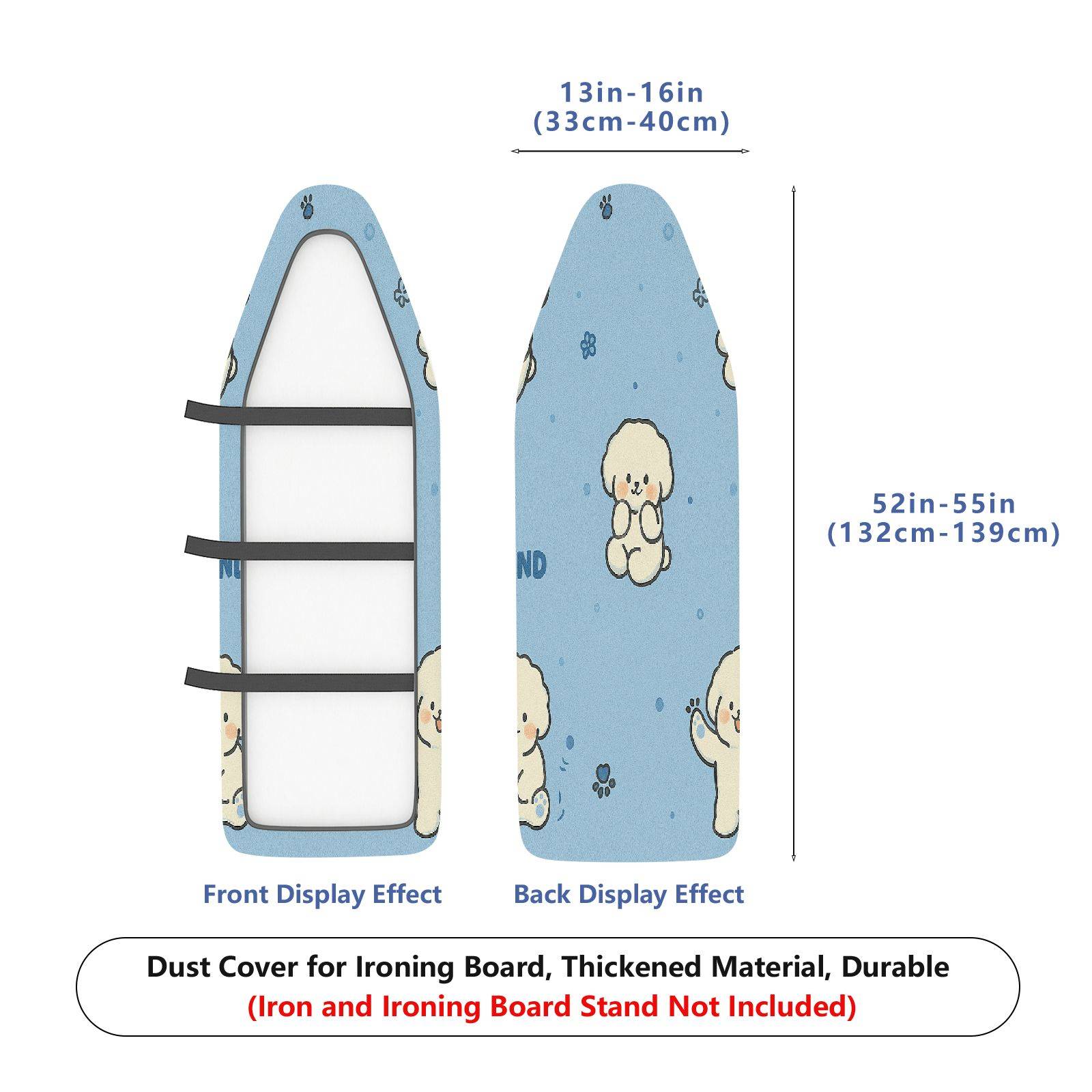 1-Piece Cute  Blue Puppy  Ironing Board Cover, Universal Size, Without Board