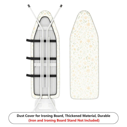 1-Piece Floral Pattern Beige Elegant  Ironing Board Cover, Universal Size, Without Board