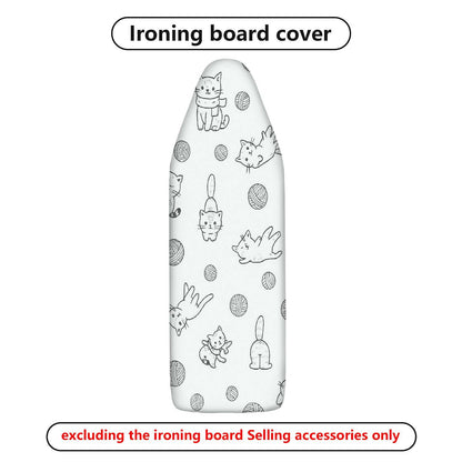 1-Piece Cat Yarn Fun  Ironing Board Cover, Universal Size, Without Board