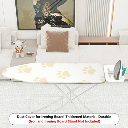 1-Piece Cute Paw Print Beige Minimalist  Ironing Board Cover, Universal Size, Without Board