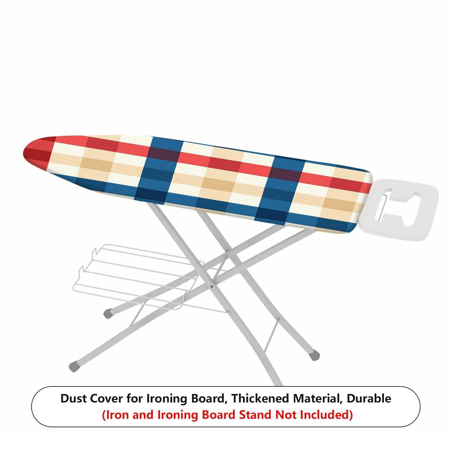 1-Piece Plaid Checkered Colorful  Ironing Board Cover, Universal Size, Without Board