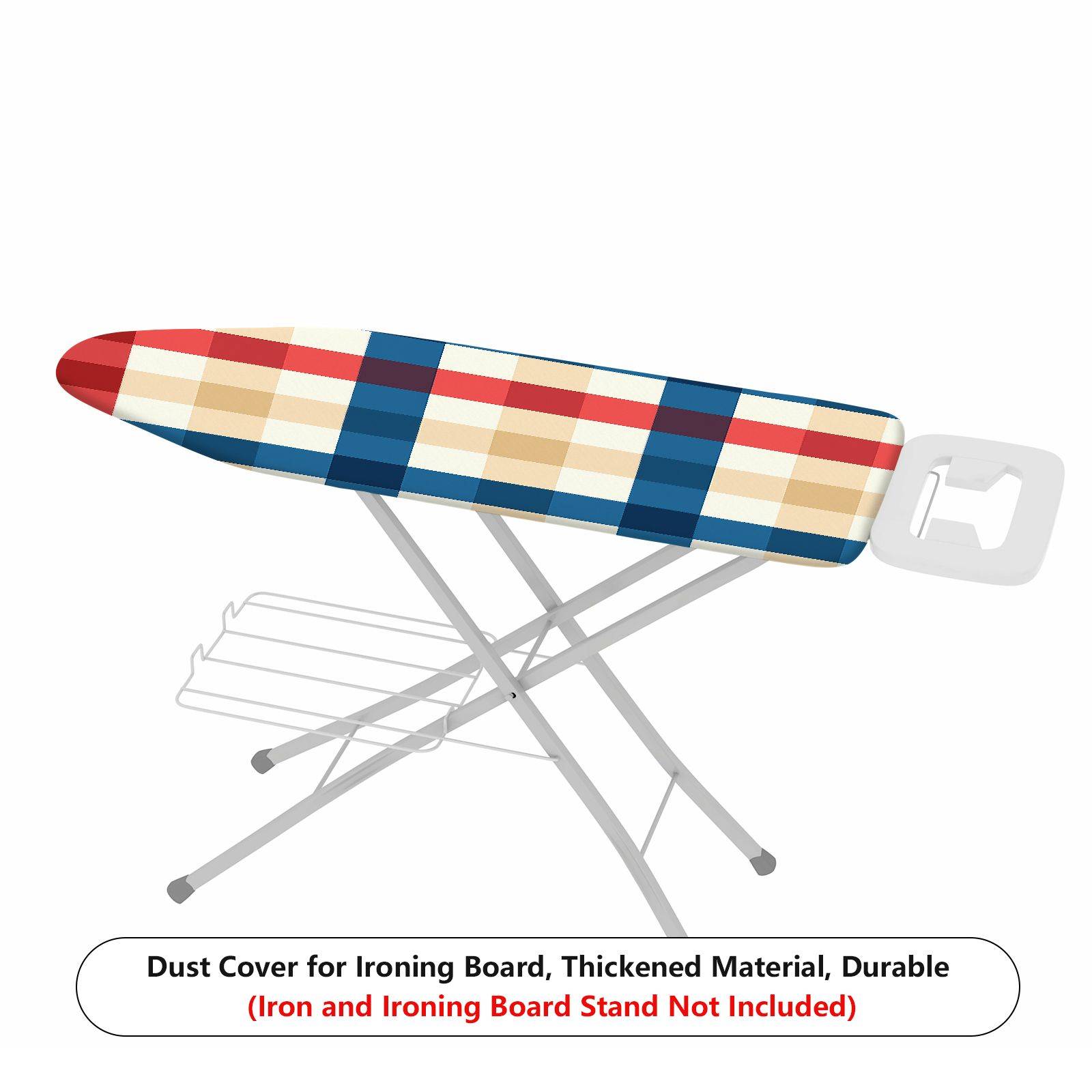 1-Piece Plaid Checkered Colorful  Ironing Board Cover, Universal Size, Without Board