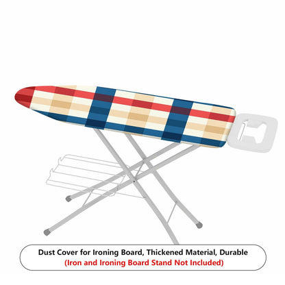 1-Piece Plaid Checkered Colorful  Ironing Board Cover, Universal Size, Without Board