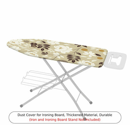 1-Piece Floral Beige Brown  Ironing Board Cover, Universal Size, Without Board
