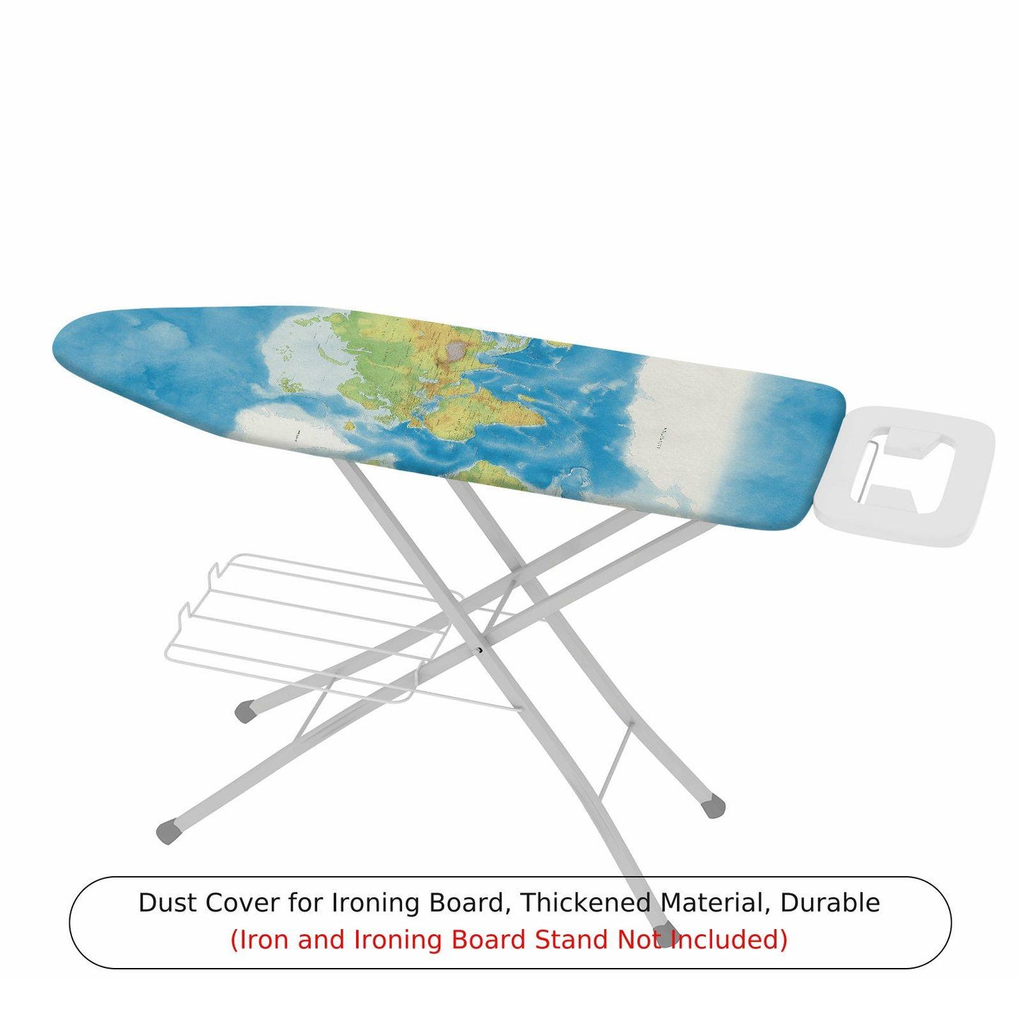 1-Piece World Map Travel Adventure  Ironing Board Cover, Universal Size, Without Board