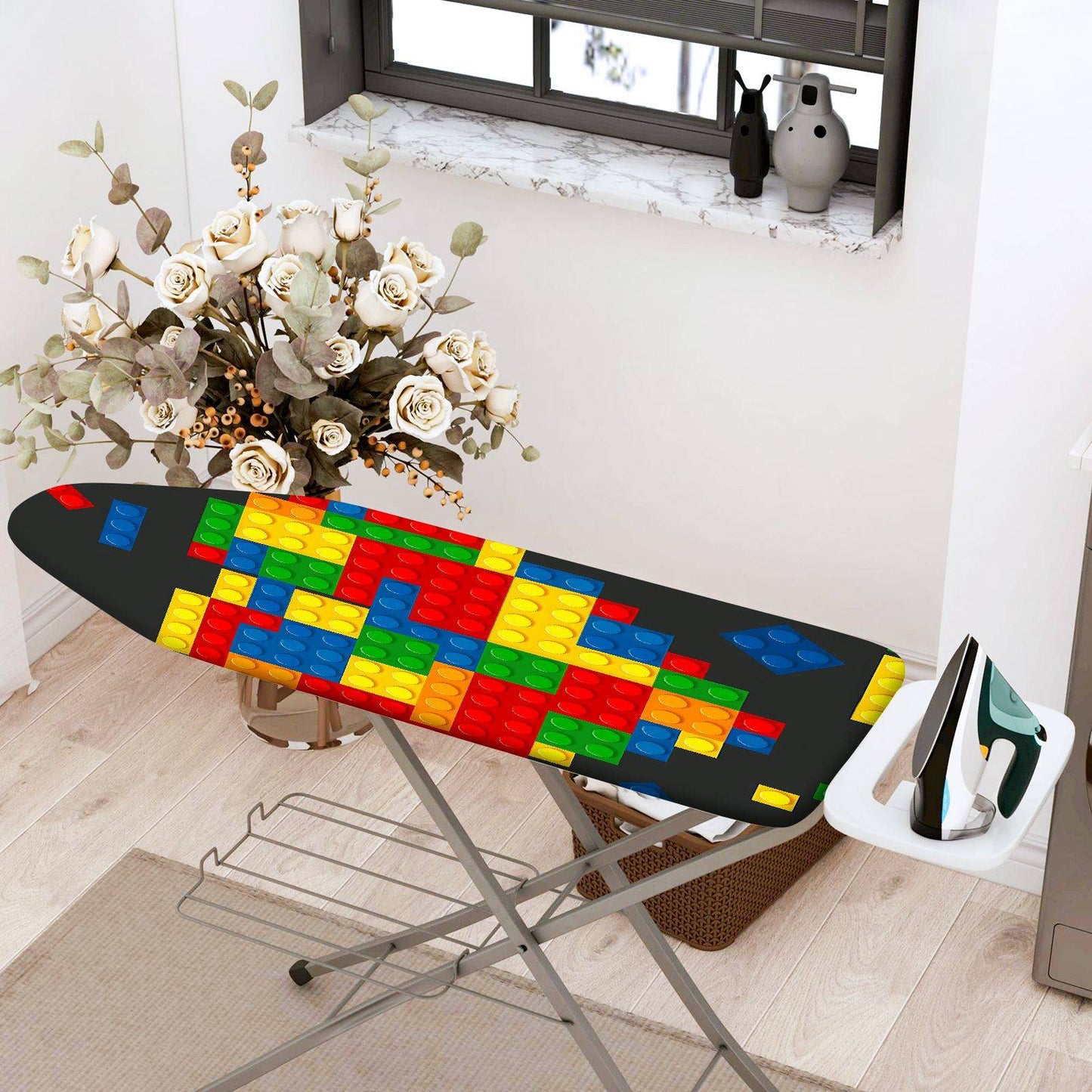 1-Piece Colorful Brick Pattern Fun Creative  Ironing Board Cover, Universal Size, Without Board