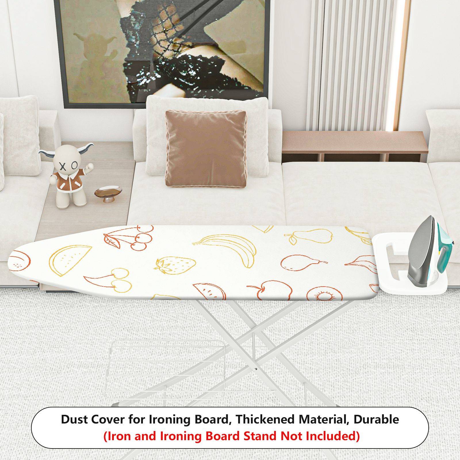 1-Piece Fruit Pattern Decorative Print Graphic  Ironing Board Cover, Universal Size, Without Board
