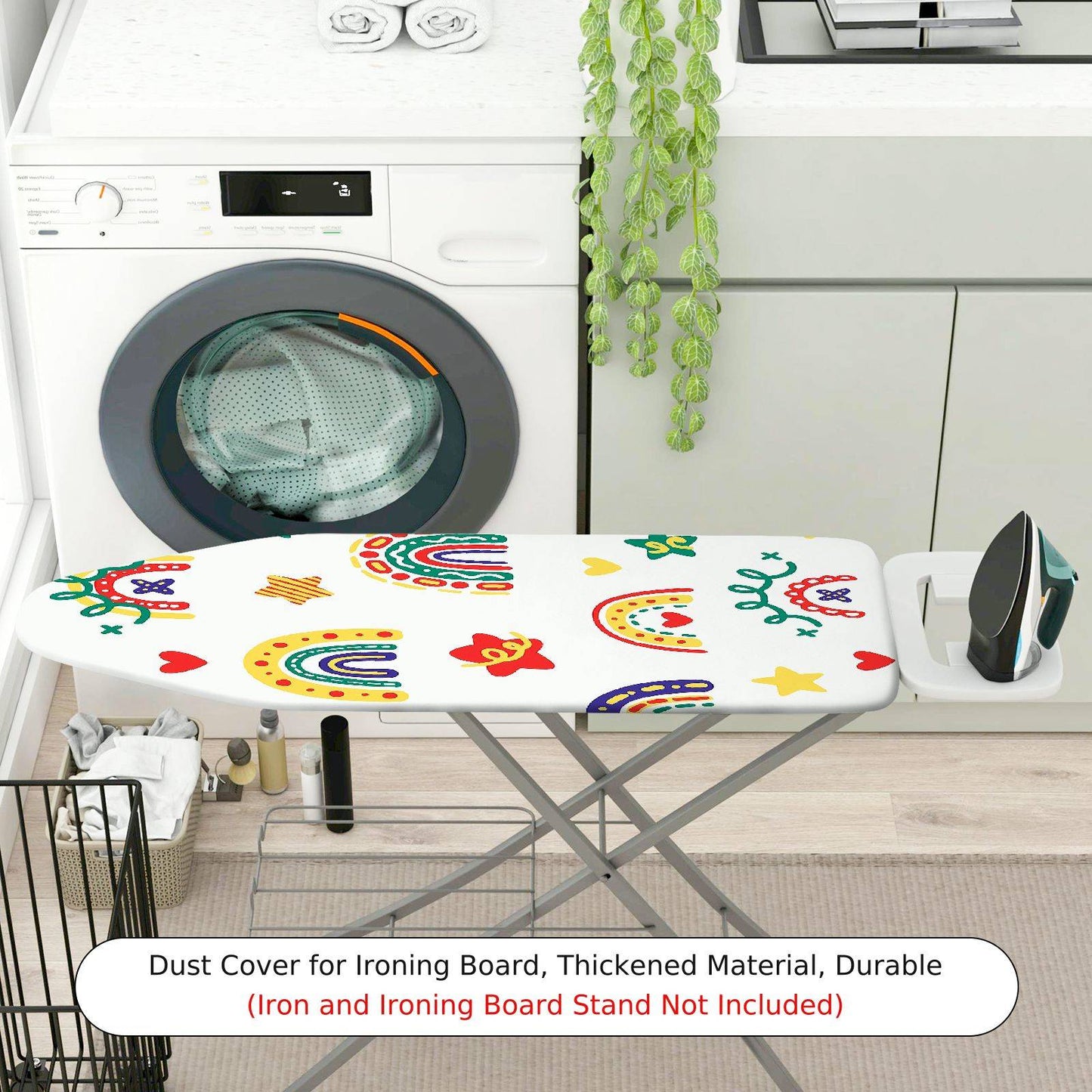 1-Piece Rainbow Star Heart  Ironing Board Cover, Universal Size, Without Board