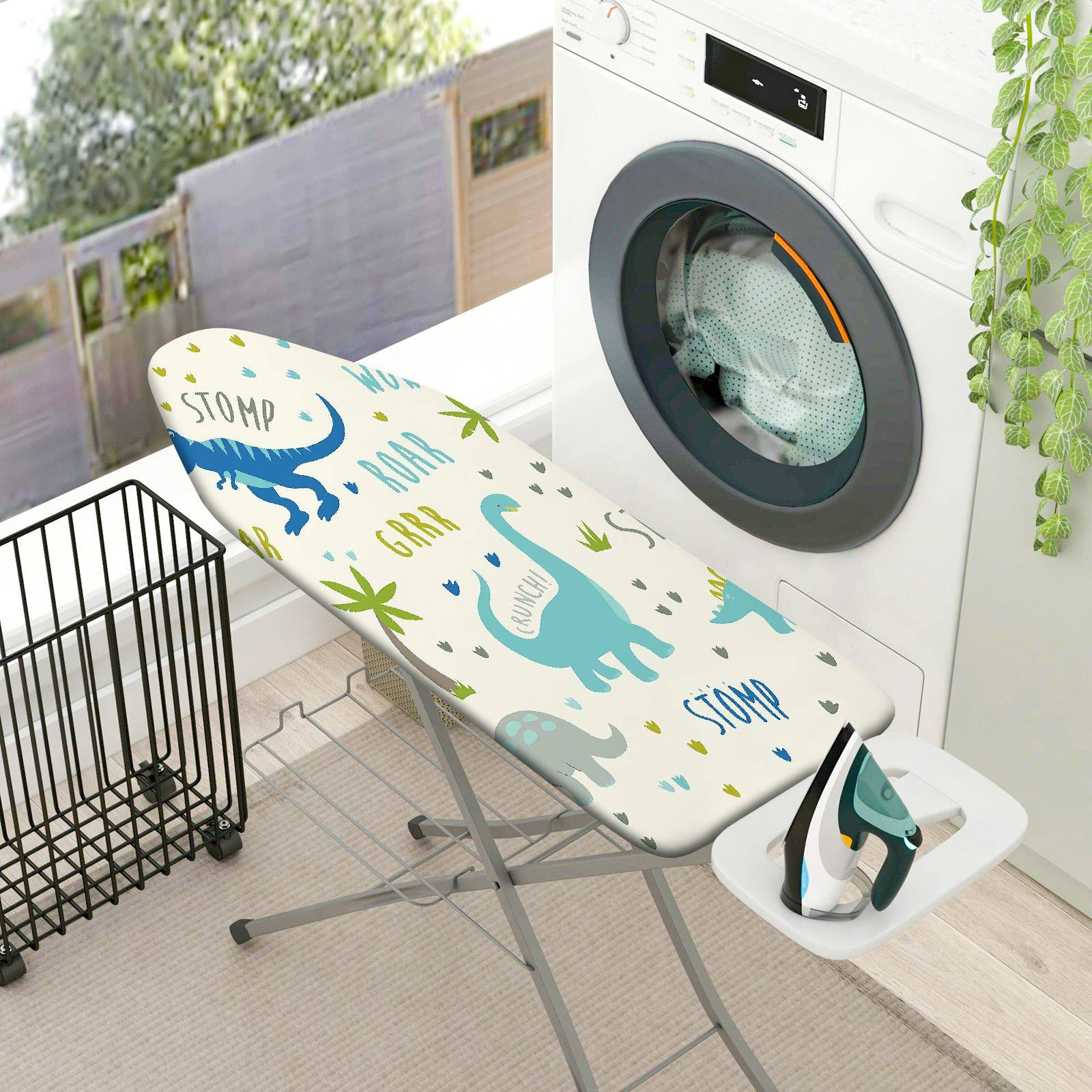1-Piece Dinosaur  Fun  Ironing Board Cover, Universal Size, Without Board