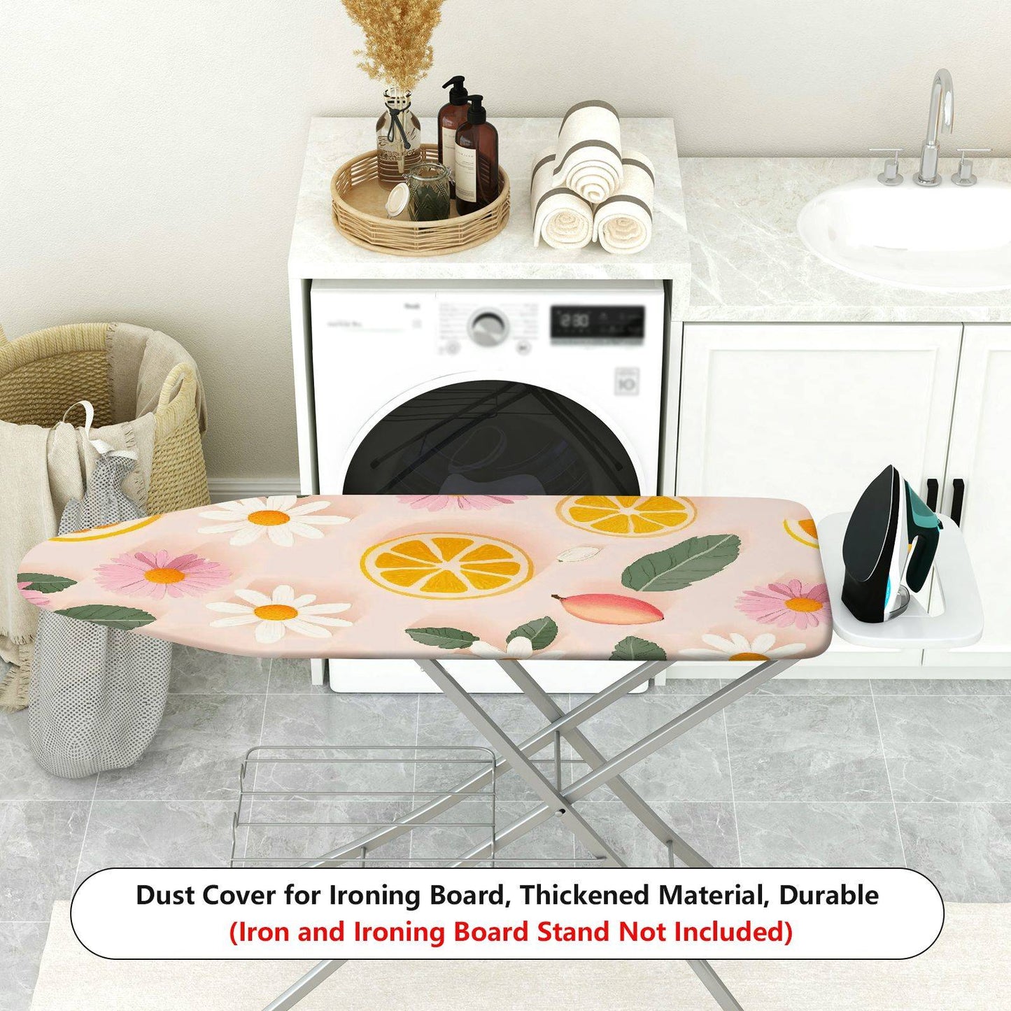 1-Piece Floral Fruit Pattern Vibrant  Ironing Board Cover, Universal Size, Without Board