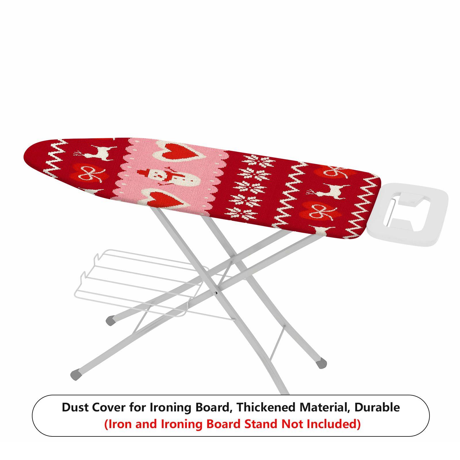 1-Piece Christmas Snowman Hearts  Ironing Board Cover, Universal Size, Without Board