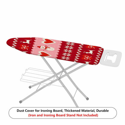 1-Piece Christmas Snowman Hearts  Ironing Board Cover, Universal Size, Without Board