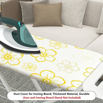 1-Piece Yellow Floral Pattern Decorative  Ironing Board Cover, Universal Size, Without Board