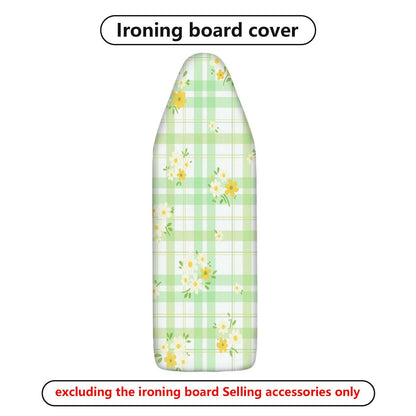 1-Piece Plaid Floral Printed Green  Ironing Board Cover, Universal Size, Without Board