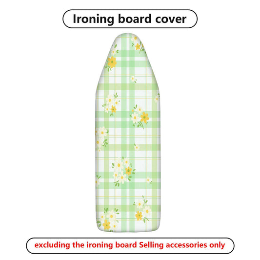 1-Piece Plaid Floral Printed Green  Ironing Board Cover, Universal Size, Without Board