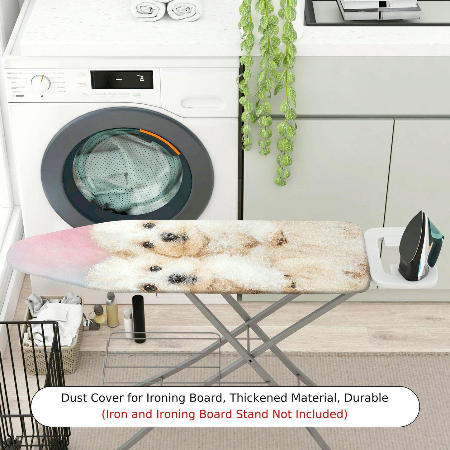 1-Piece Cute Puppy Pastel  Ironing Board Cover, Universal Size, Without Board
