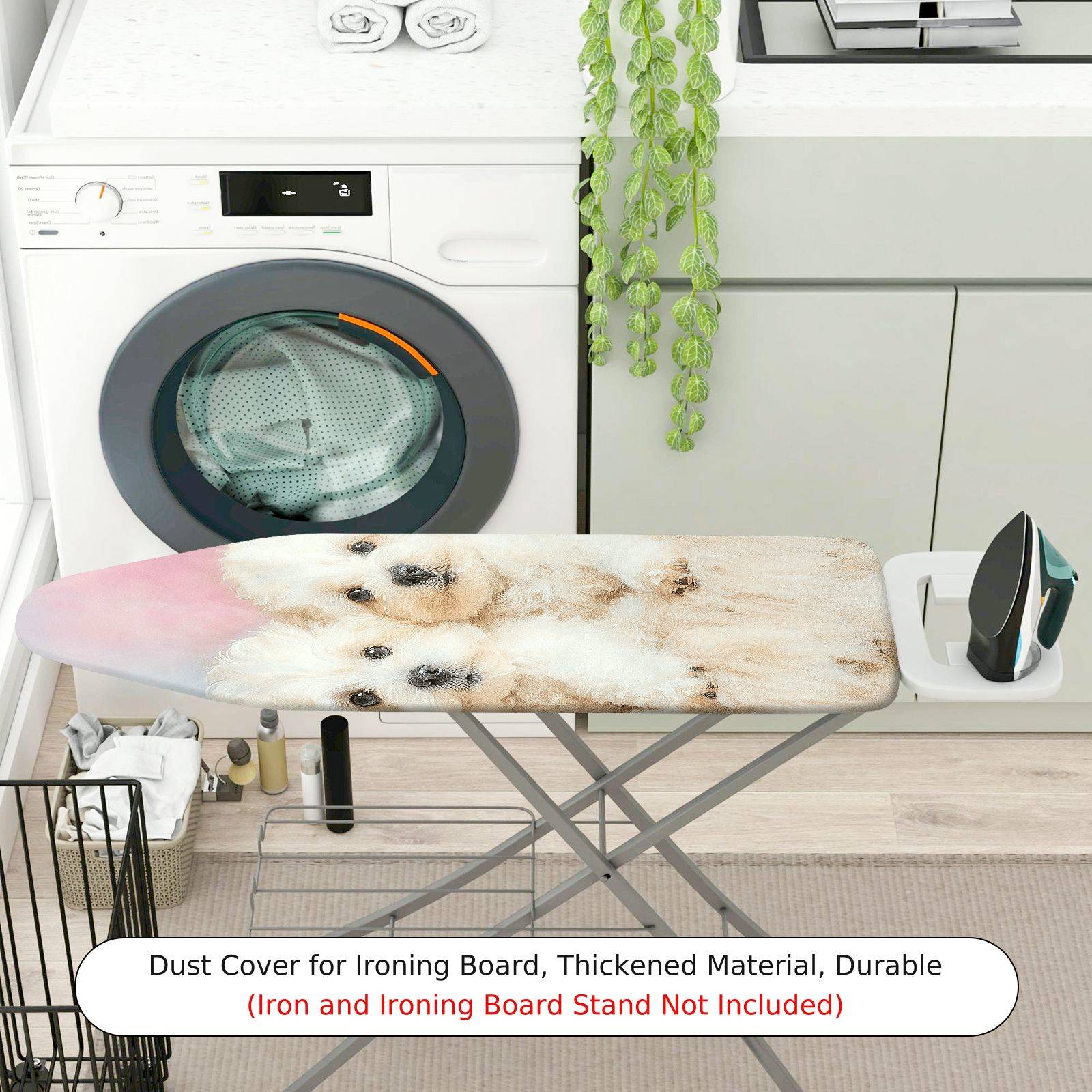 1-Piece Cute Puppy Pastel  Ironing Board Cover, Universal Size, Without Board