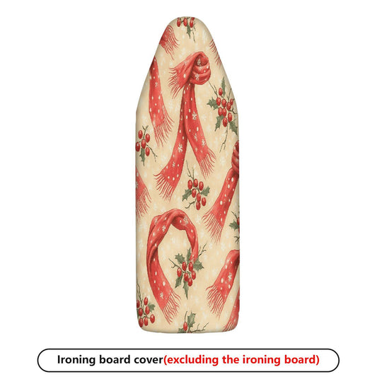 1-Piece Festive Christmas Scarf Holly  Ironing Board Cover, Universal Size, Without Board