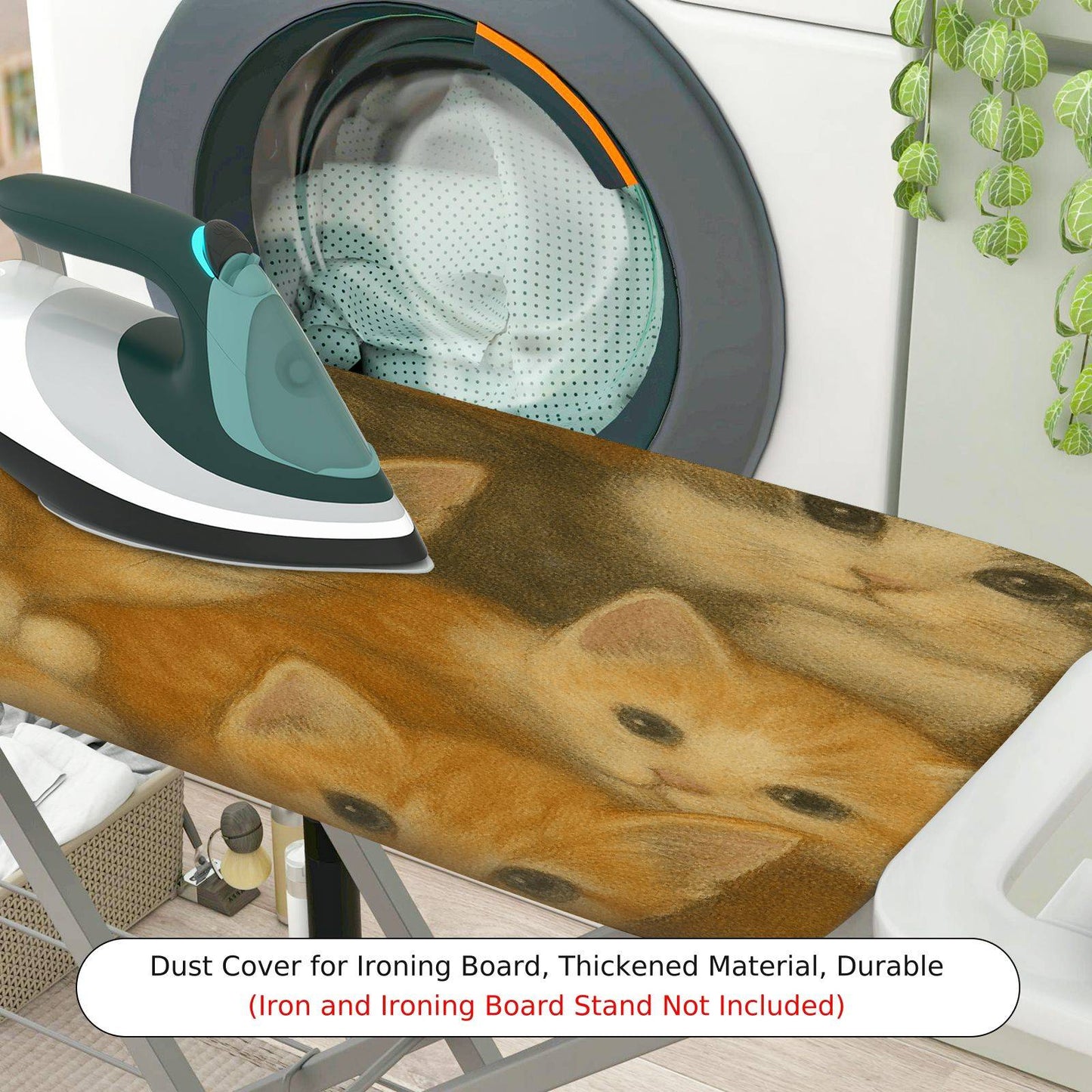 1-Piece Cat Cute Cozy  Ironing Board Cover, Universal Size, Without Board