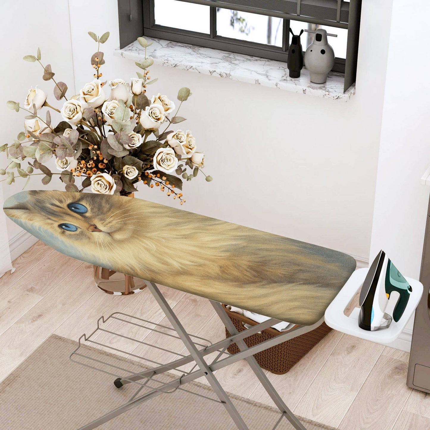 1-Piece Cat Pattern Cute Feline  Ironing Board Cover, Universal Size, Without Board
