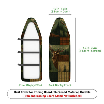 1-Piece Deer Plaid Forest  Ironing Board Cover, Universal Size, Without Board