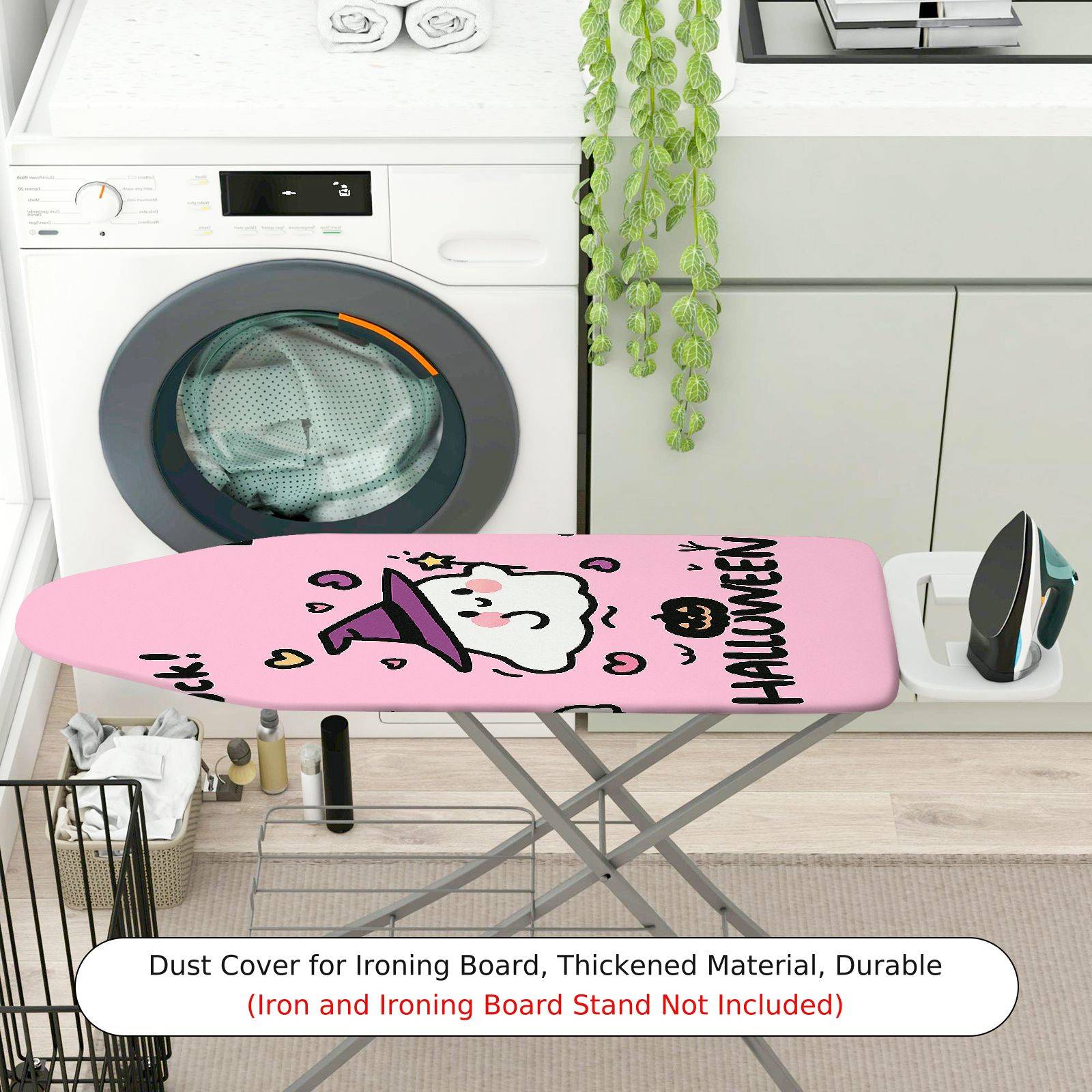 1-Piece Cute Ghost Witch Hat Halloween  Ironing Board Cover, Universal Size, Without Board