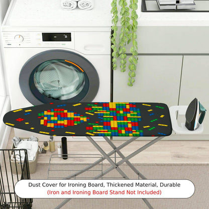 1-Piece Colorful Block Pattern Fun Playful  Ironing Board Cover, Universal Size, Without Board