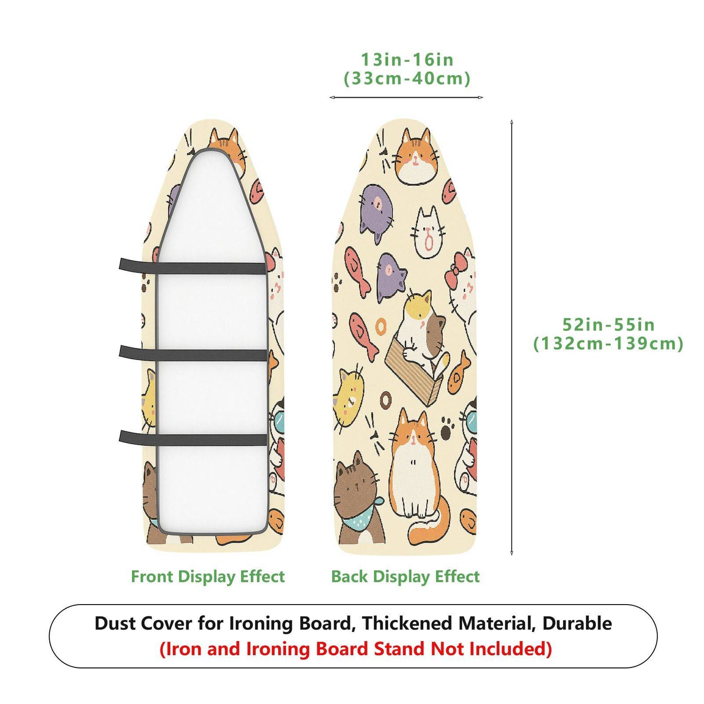 1-Piece Cute  Animal Cat  Ironing Board Cover, Universal Size, Without Board