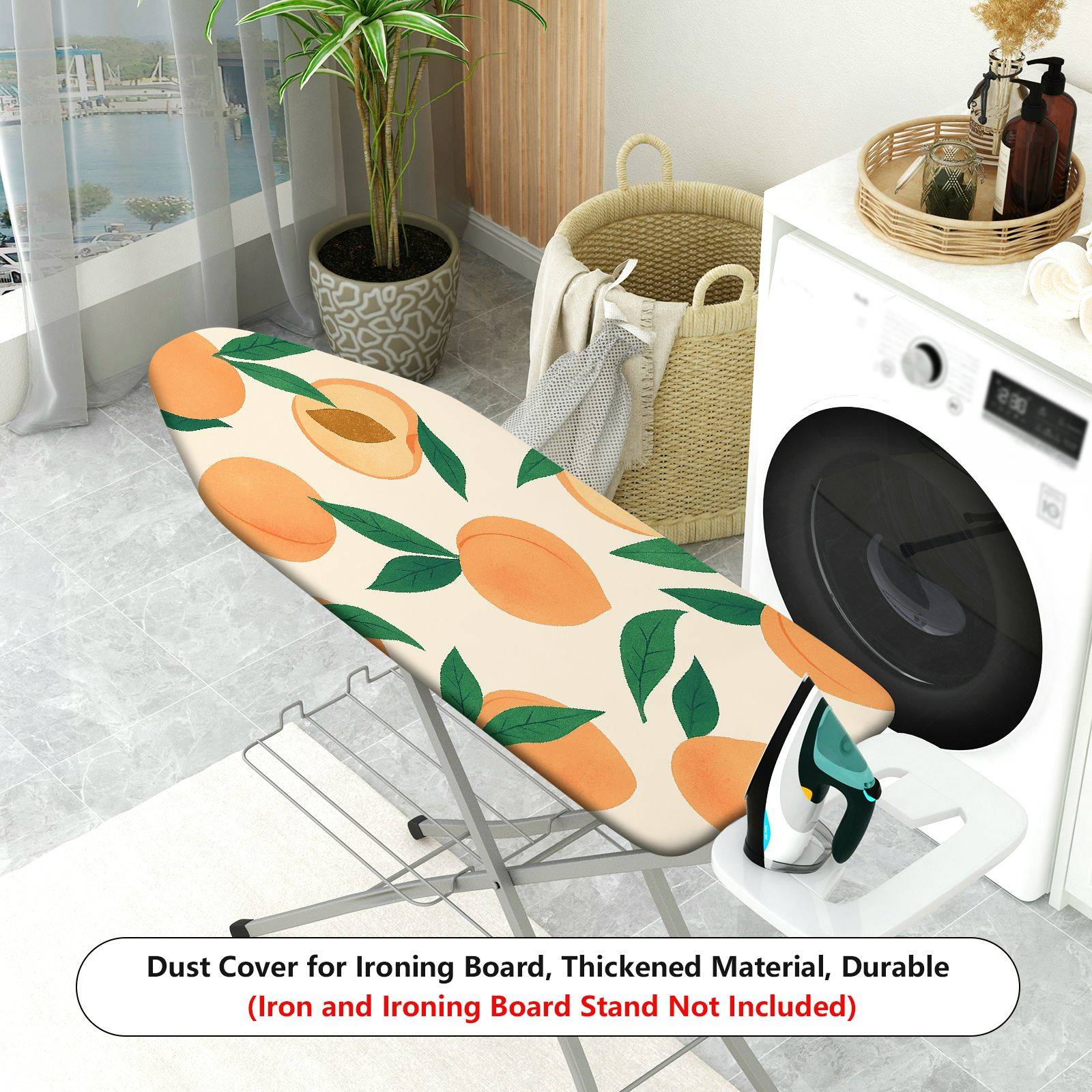 1-Piece Fruit Orange Leaves Pattern  Ironing Board Cover, Universal Size, Without Board