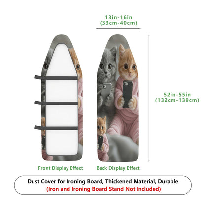 1-Piece Cute Cat Pink Cozy  Ironing Board Cover, Universal Size, Without Board