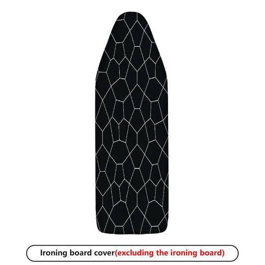 1-Piece Abstract Geometric Black  Ironing Board Cover, Universal Size, Without Board