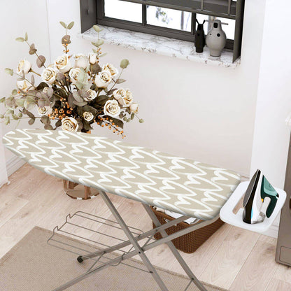 1-Piece Beige Zigzag Pattern  Ironing Board Cover, Universal Size, Without Board