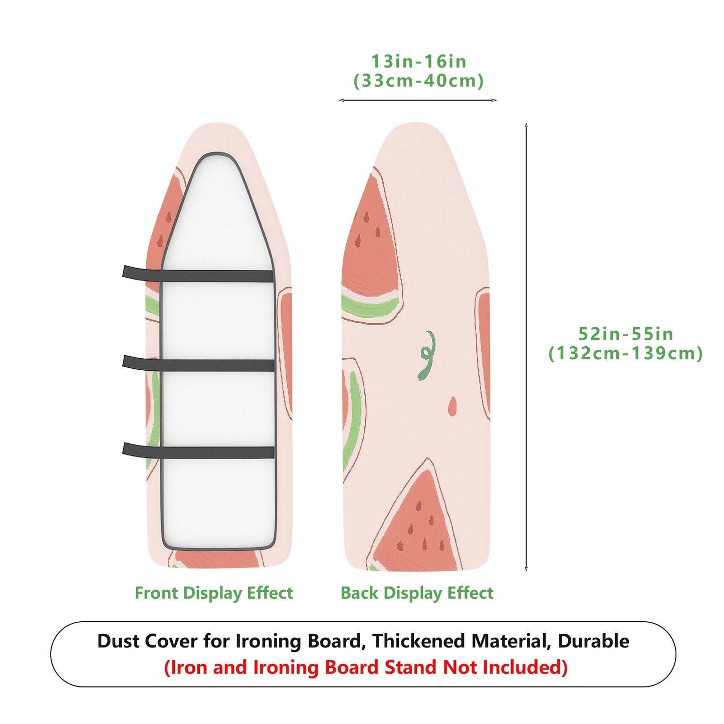 1-Piece Watermelon Fruit Summer  Ironing Board Cover, Universal Size, Without Board