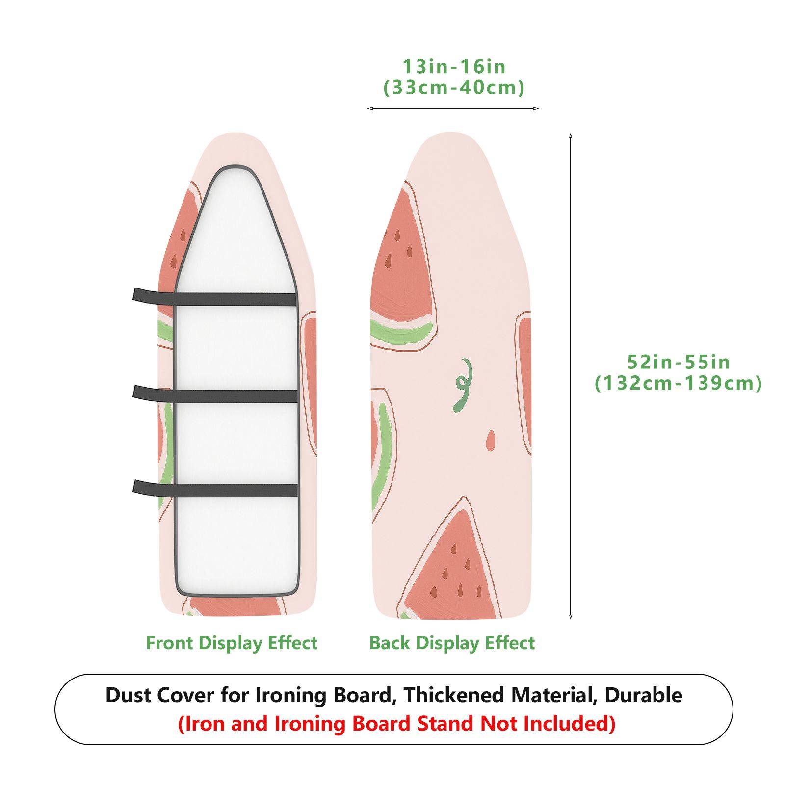 1-Piece Watermelon Fruit Summer  Ironing Board Cover, Universal Size, Without Board