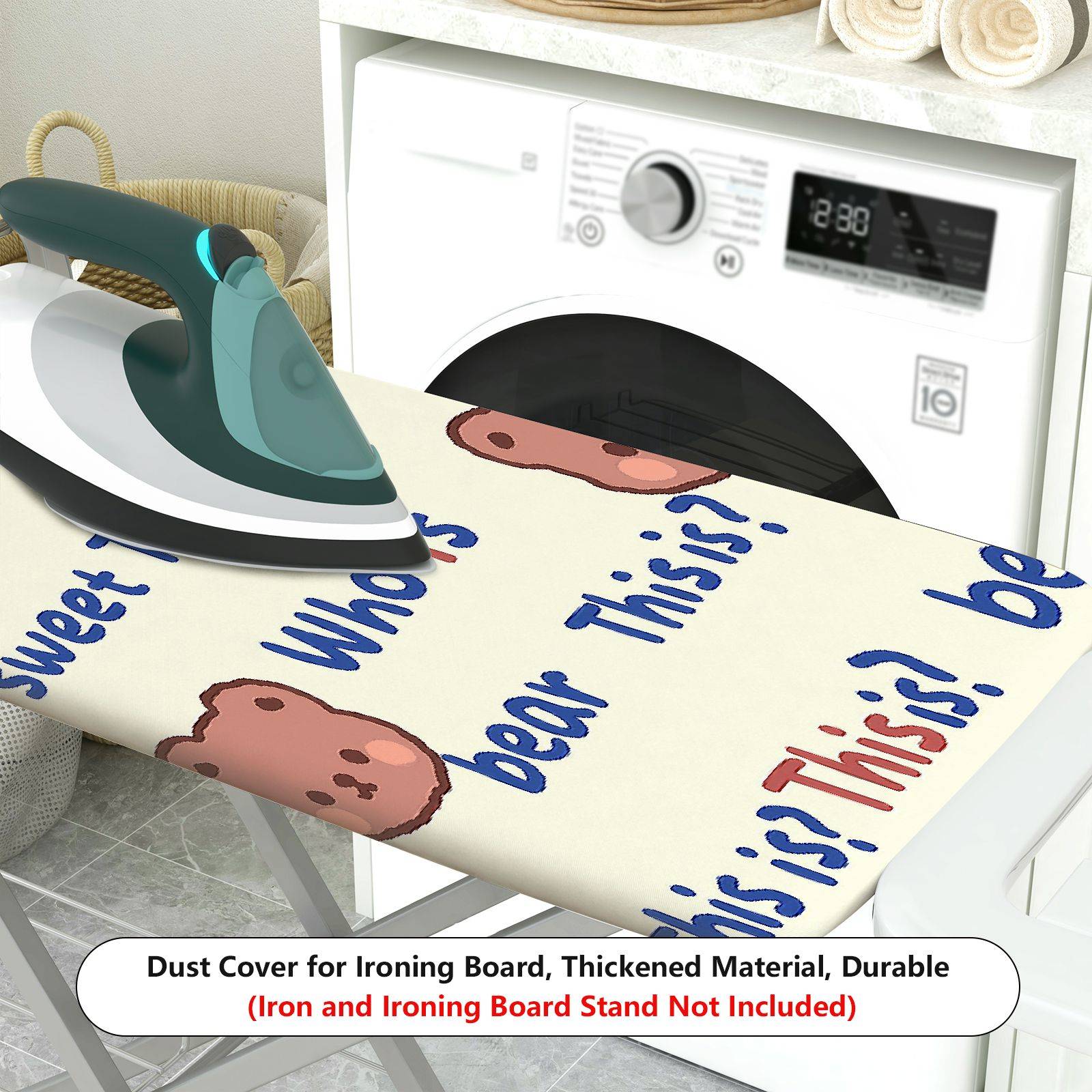 1-Piece Cute Bear  Printed  Ironing Board Cover, Universal Size, Without Board